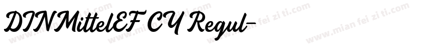 DINMittelEF CY Regul字体转换
